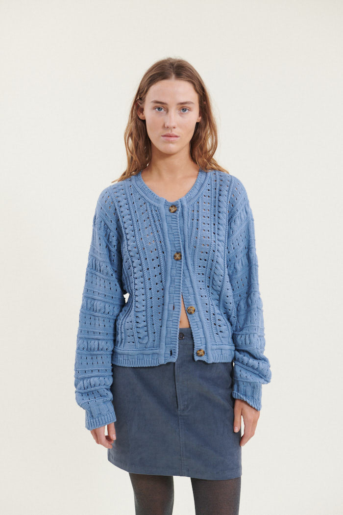 Basic Apparel Winie Cardigan Cardigans 742 Windward blue / birch